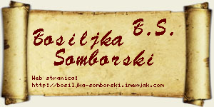 Bosiljka Somborski vizit kartica